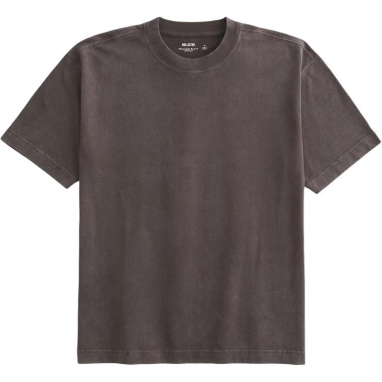 Hollister/ T Shirts Men's Dark Brown Crew Neck Moderate