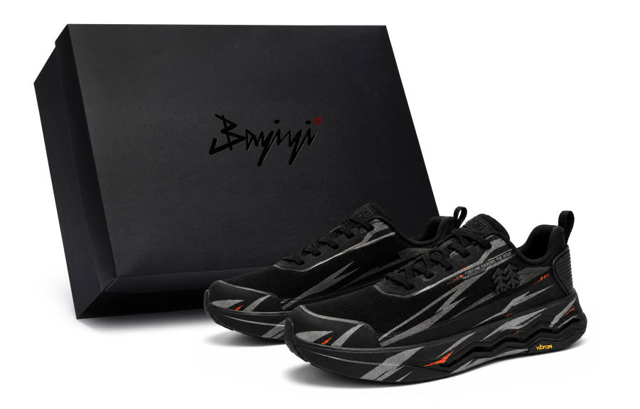 KOLON SPORT Casual Shoes Unisex Low Top Black/Orange/Silver