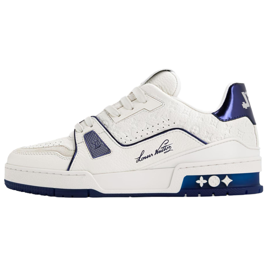 LOUIS VUITTON Trainer Skateboard Shoes Women's Low Top Marine Blue