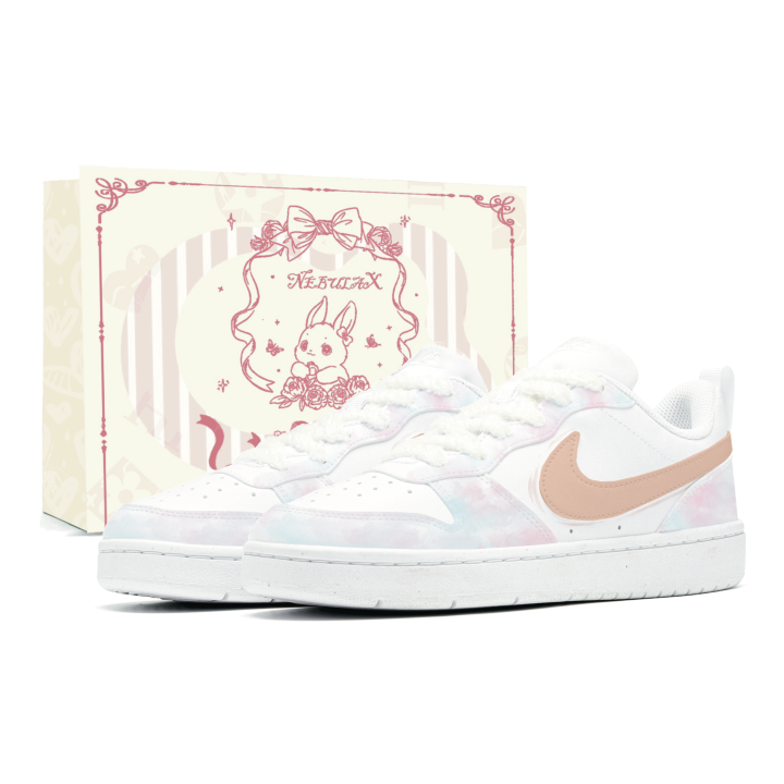 Nike Nike Court Borough Skateboard Shoes Women's Low Top Orange/Pink