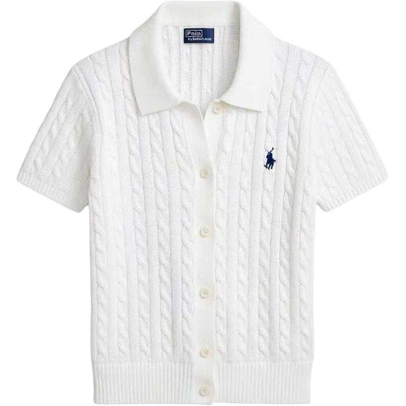 Polo Ralph Lauren Cable Short Sleeve Polo Cardigan