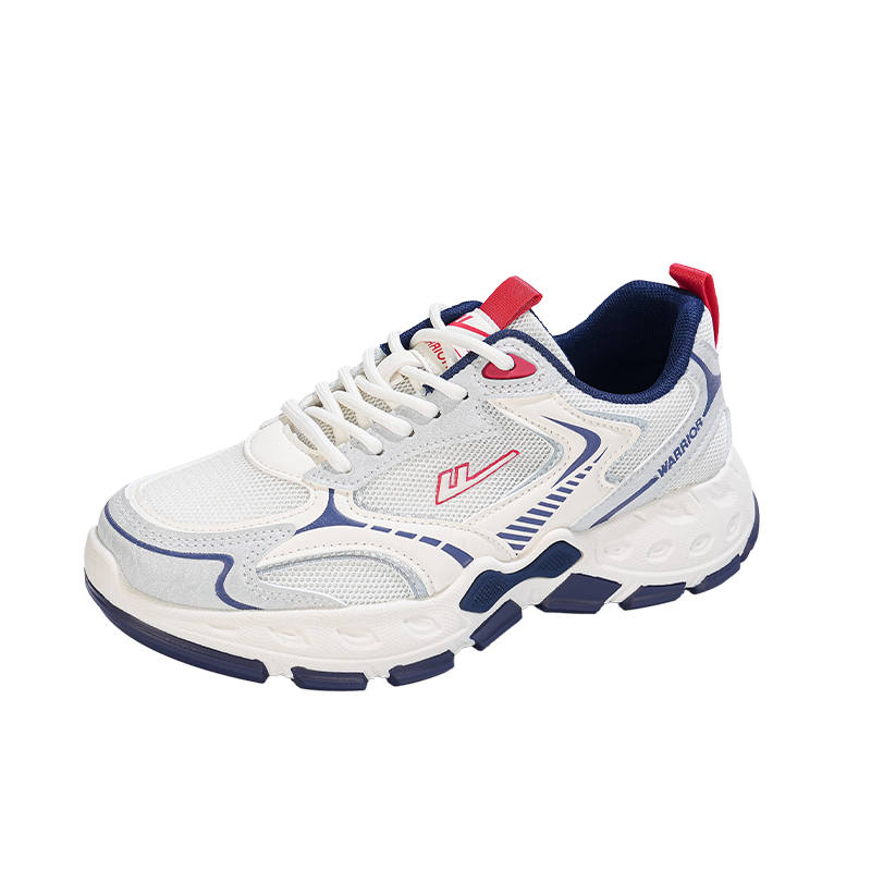 WARRIOR Chunky Sneakers Women's Low Top Beige Gray Blue