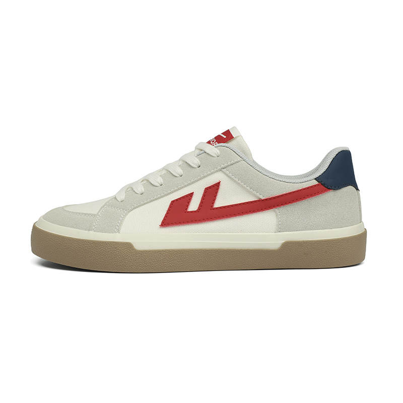WARRIOR WARRIOR Skateboard Shoes Unisex Low Top Beige/Red