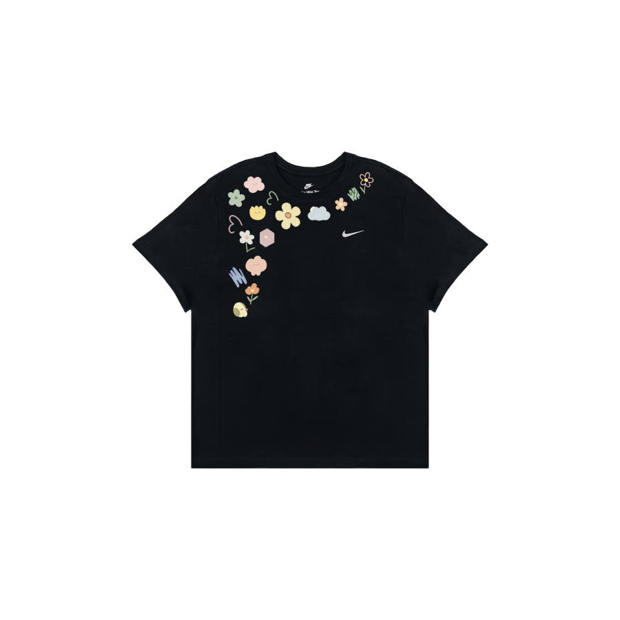 Nike Nike Sportswear T Shirts Men's Black Crew Neck Moderate Straight Fit