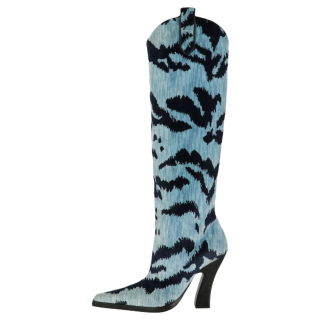 TOM FORD Knee High Boots Women's Dark Blue