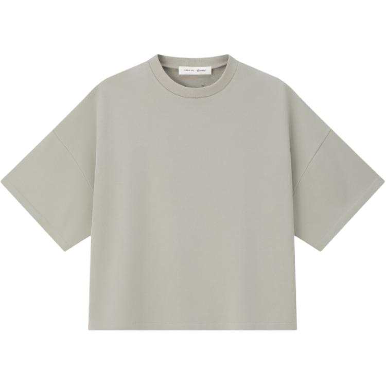 Fear Of God Essentials T Shirts Women's Stone Gray Crew Neck