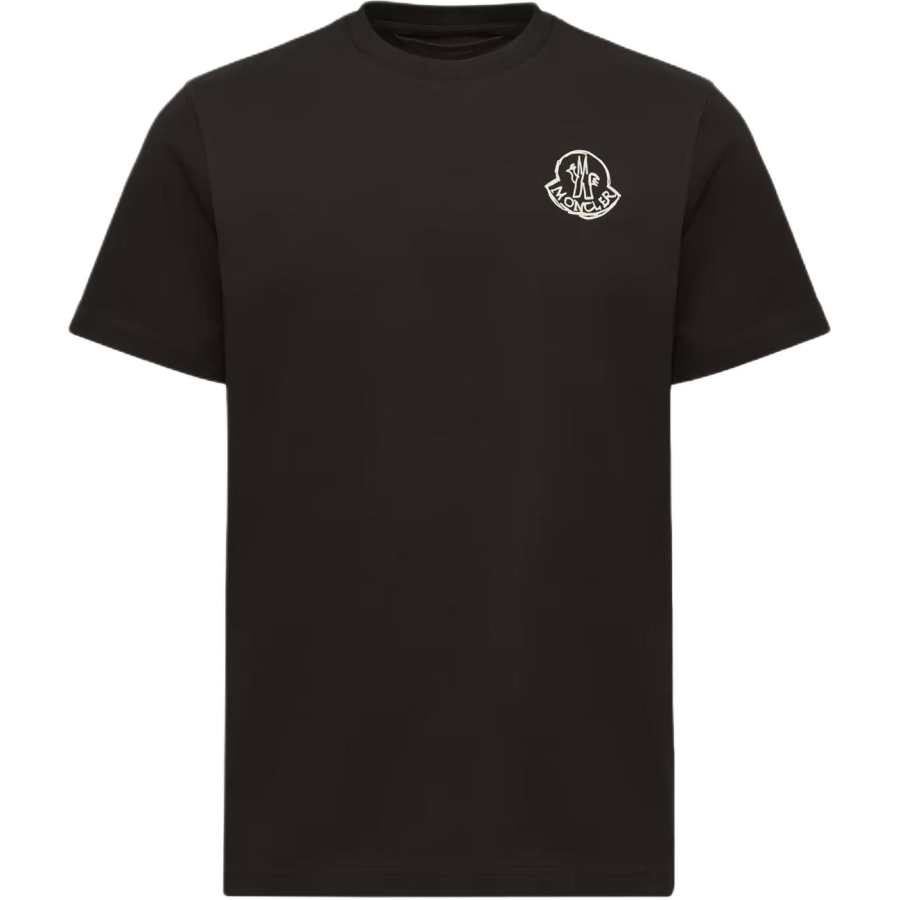 Moncler T Shirts Men's Black Crew Neck