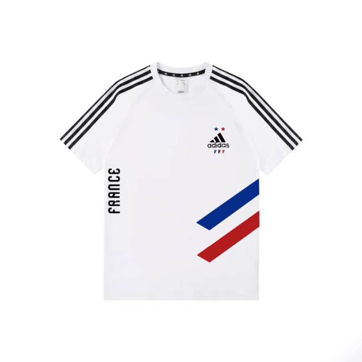 Adidas Adidas T Shirts Unisex White Gallic Rooster Crew Neck Moderate