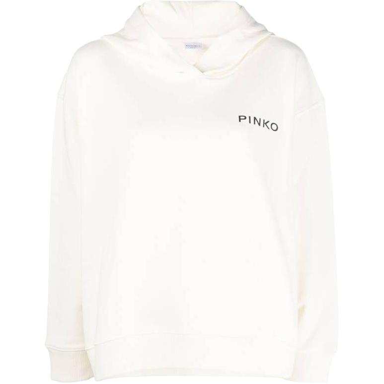 PINKO 【Previous Season】logo-print cotton hoodie
