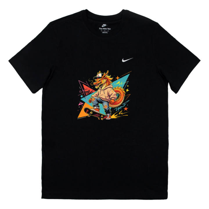 Nike Nike Sportswear T Shirts Unisex Black Crew Neck Moderate Straight Fit