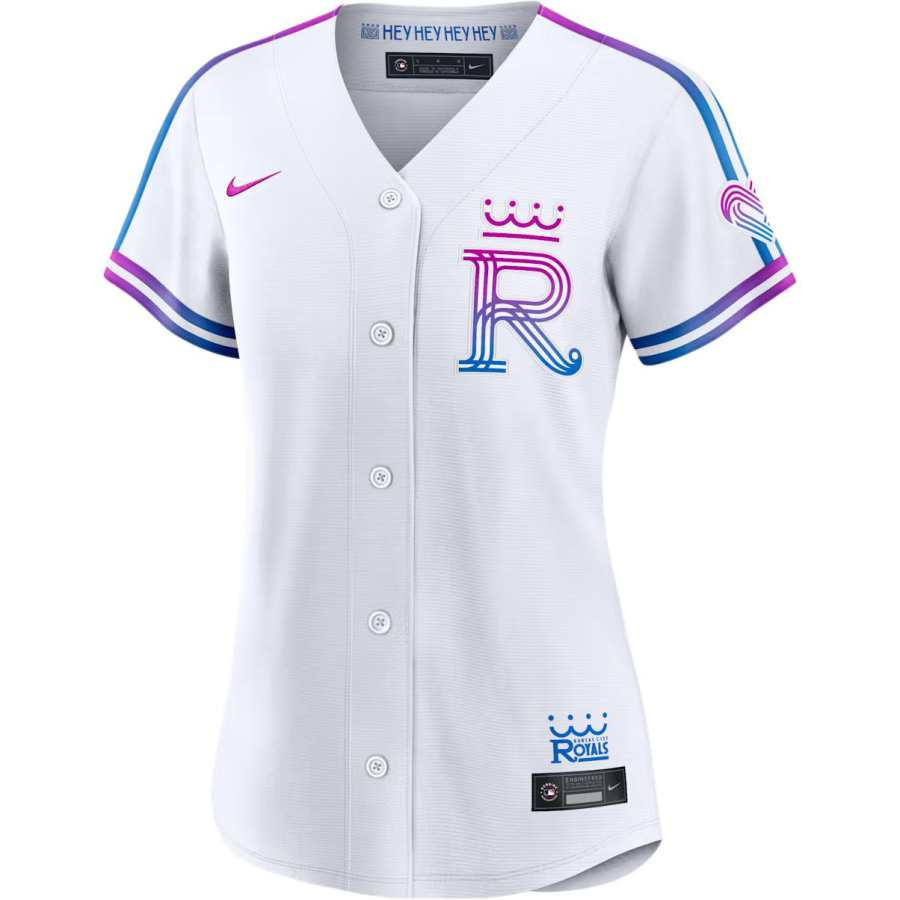 Nike Nike Kansas City Royals Sportswear Women's White V Neck Moderate