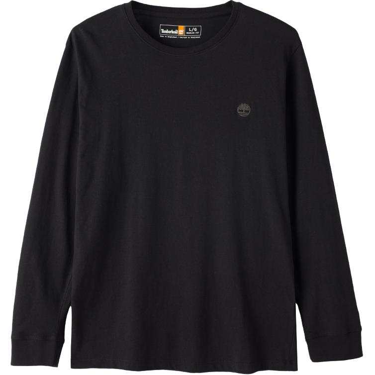 Timberland T Shirts Men's Black Crew Neck Moderate Straight Fit