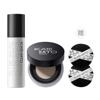 KATO-KATO KATO KATO Loose Powder, Makeup Setting Spray Makeup Sets Oil Control No Transfer Correcting Skin Tone