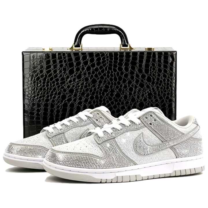 Nike Nike Dunk Abrasion Resistant Low top Skateboard Shoes Men's Gray White