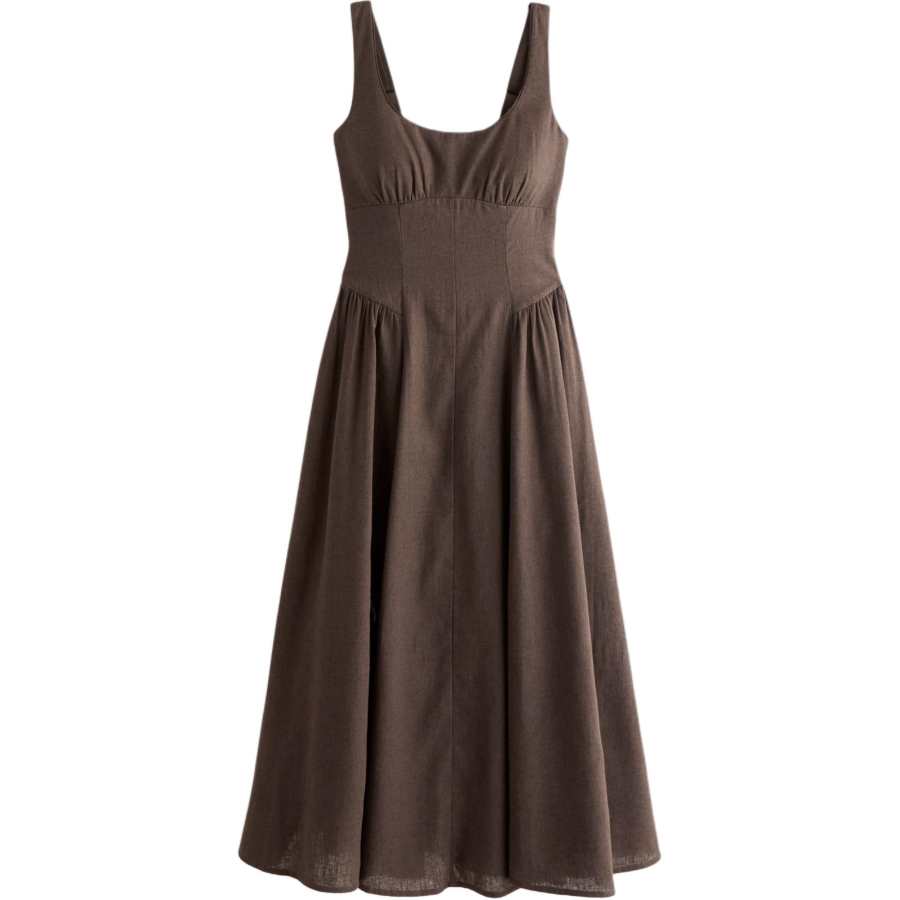 Abercrombie&Fitch Sleeveless Dresses Women's Brown Moderate Long Skirt