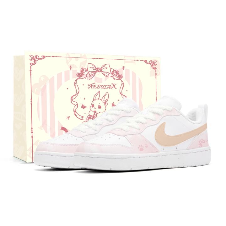 Nike Nike Court Borough Skateboard Shoes Women's Low Top Orange/Pink