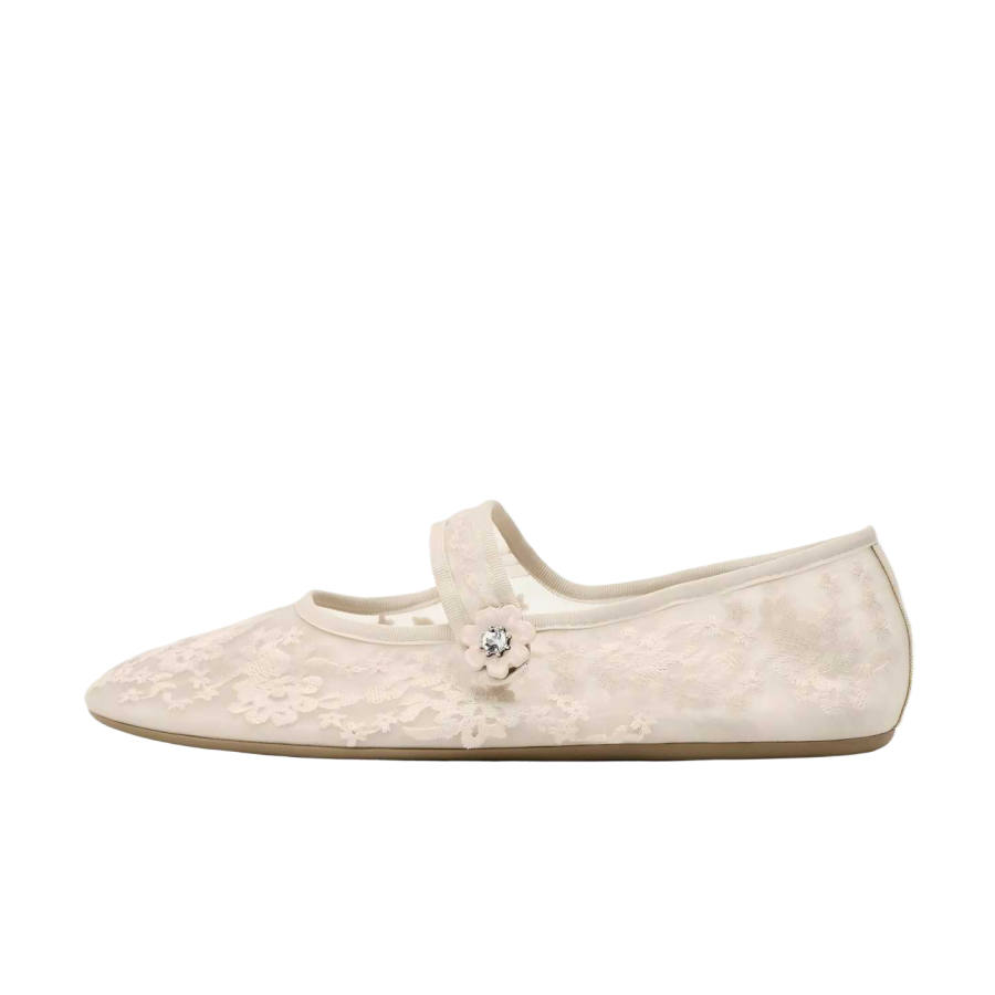 ZARA Mary Jane Shoes Women's White