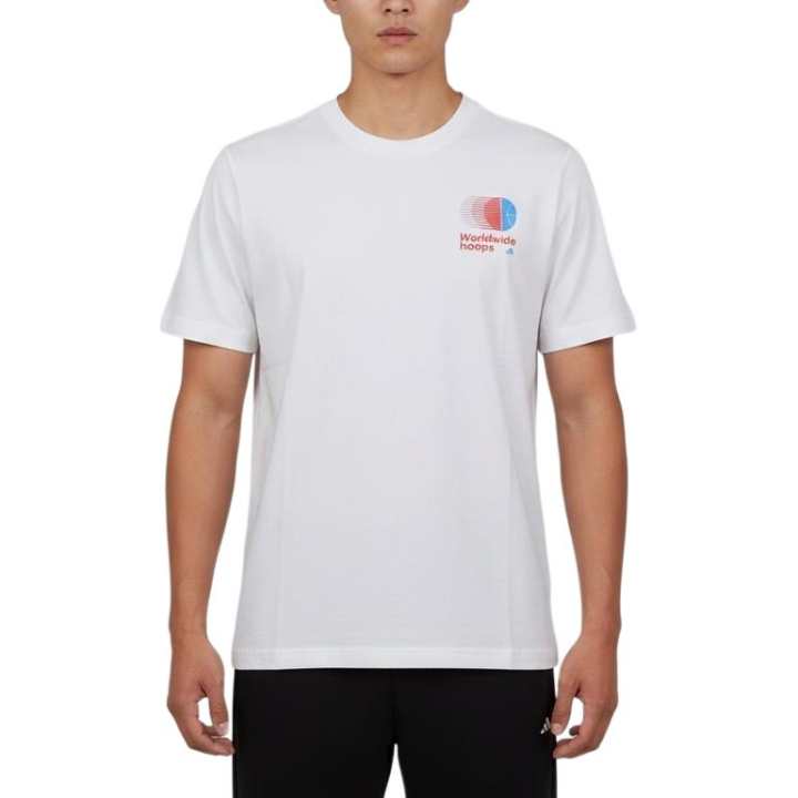 Adidas Adidas T Shirts Men's White Crew Neck Moderate