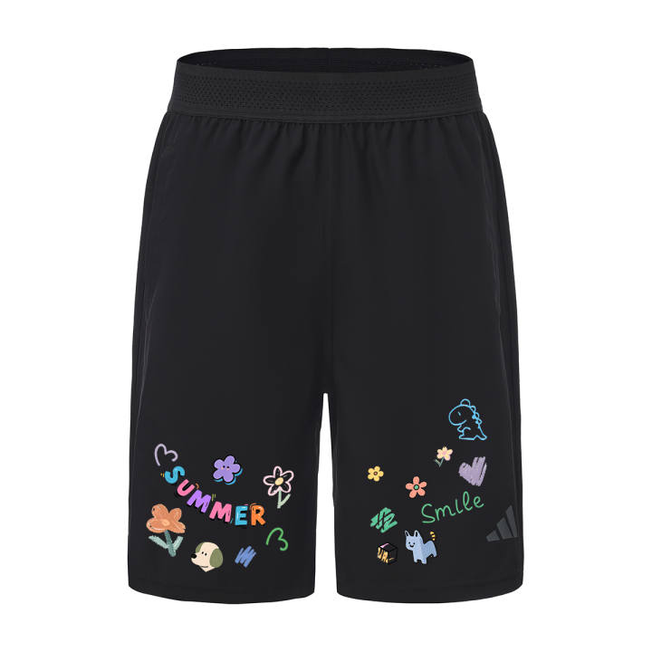 Adidas Adidas Casual Shorts Unisex Black Thin Straight Fit Pants