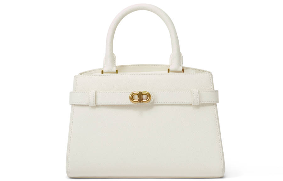 CHARLES&KEITH Pu Handbag Medium Women's Milk White/Turquoise/Black