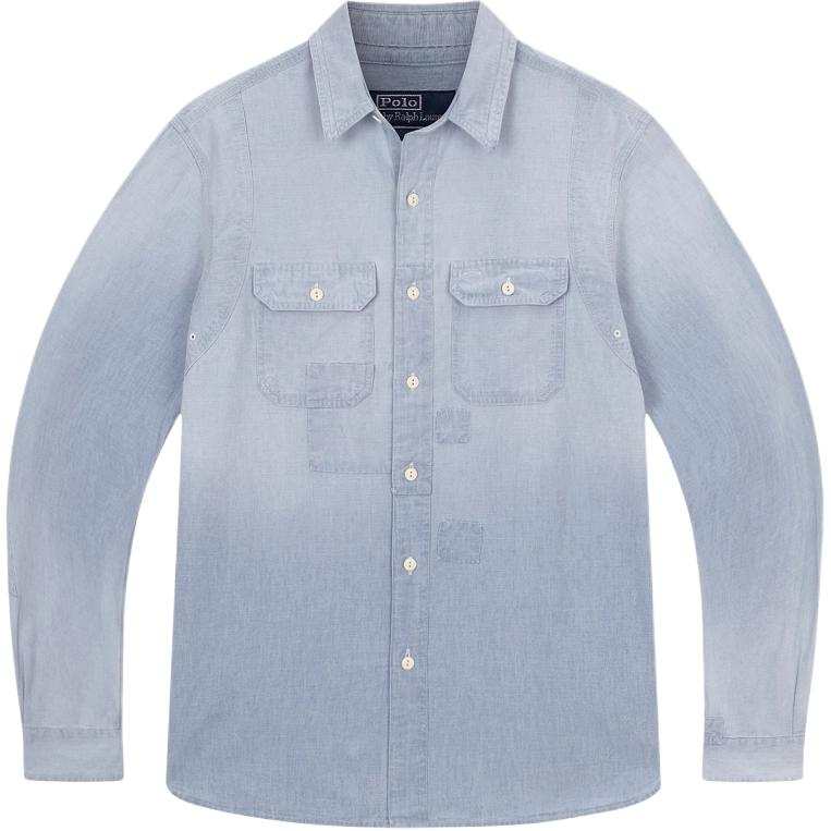 Polo Ralph Lauren Shirts Men's Moderate Indigo Lapel Moderate Straight Fit