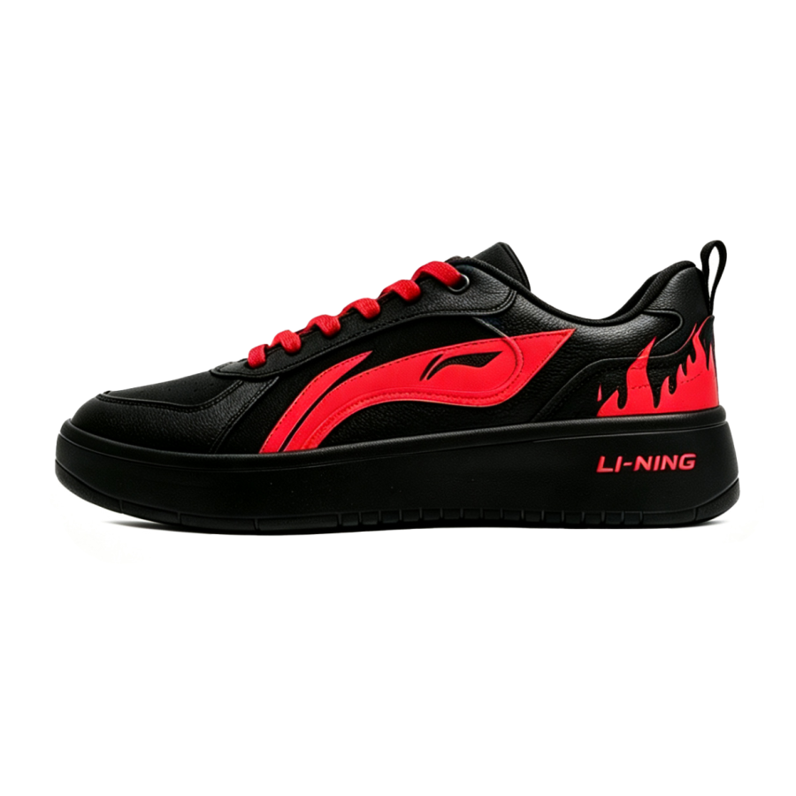 Li-Ning Li Ning Wheat Age Skateboard Shoes Unisex Low Top Black Red