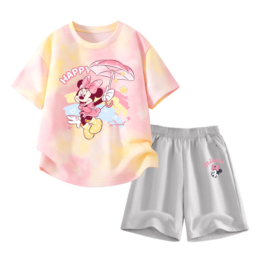 Disney Kids Casual Sportswear Crew Neck Thin Stretch Breathable