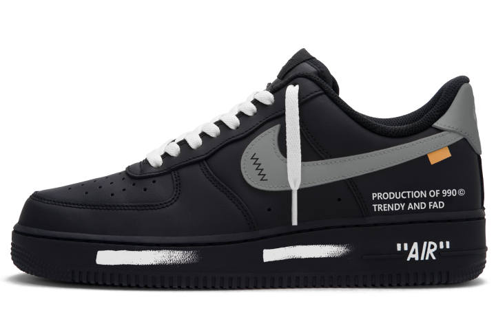 Nike Nike Air Force 1 Skateboard Shoes Unisex Low Top Black Gray