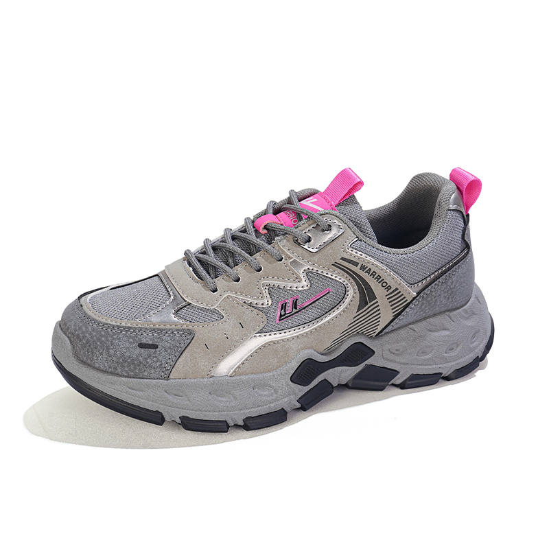 WARRIOR Chunky Sneakers Women's Low Top Beige Gray/Dark Gray