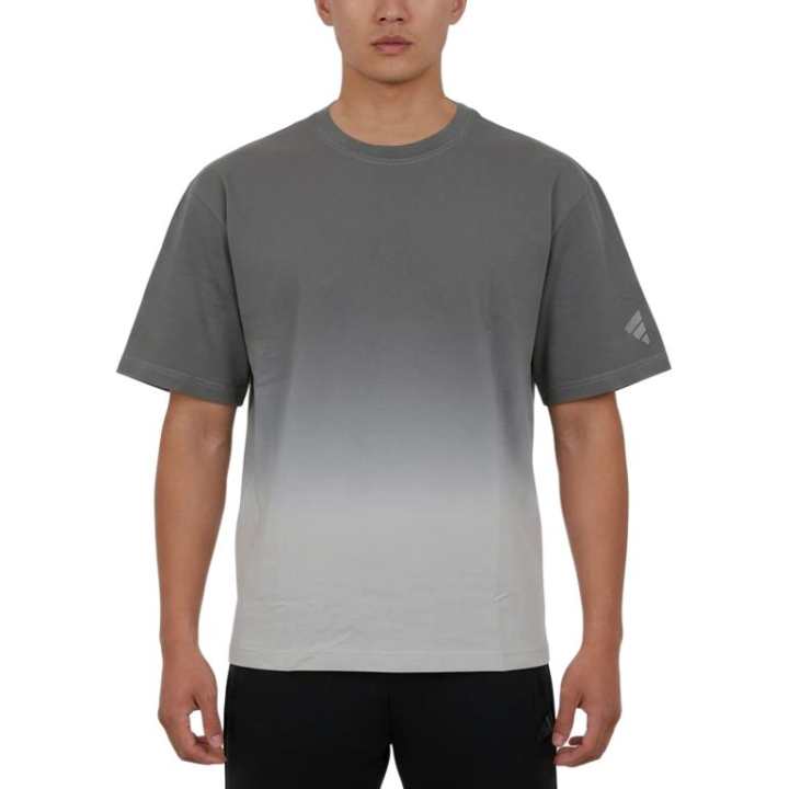 Adidas Adidas FOS T Shirts Men's Gray White Gradient Crew Neck