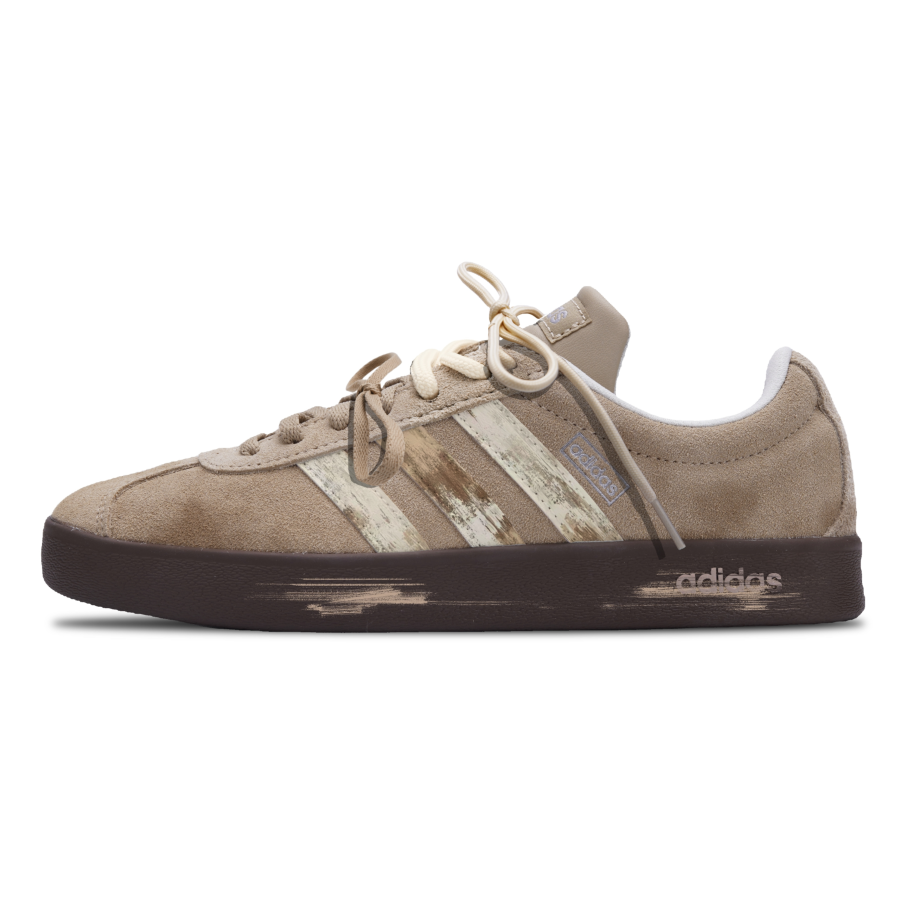 Adidas Adidas Vl Court Classic German Army Trainers Unisex Low Top White/Brown/Khaki