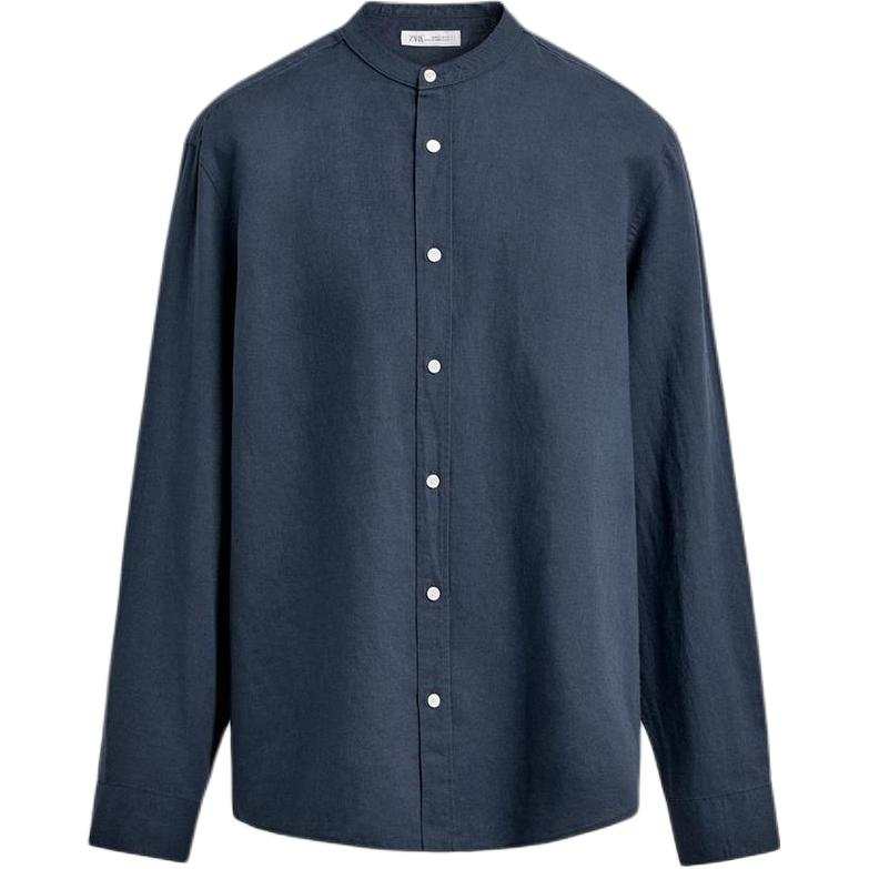ZARA ZARA Shirts Men's Dark Blue Moderate