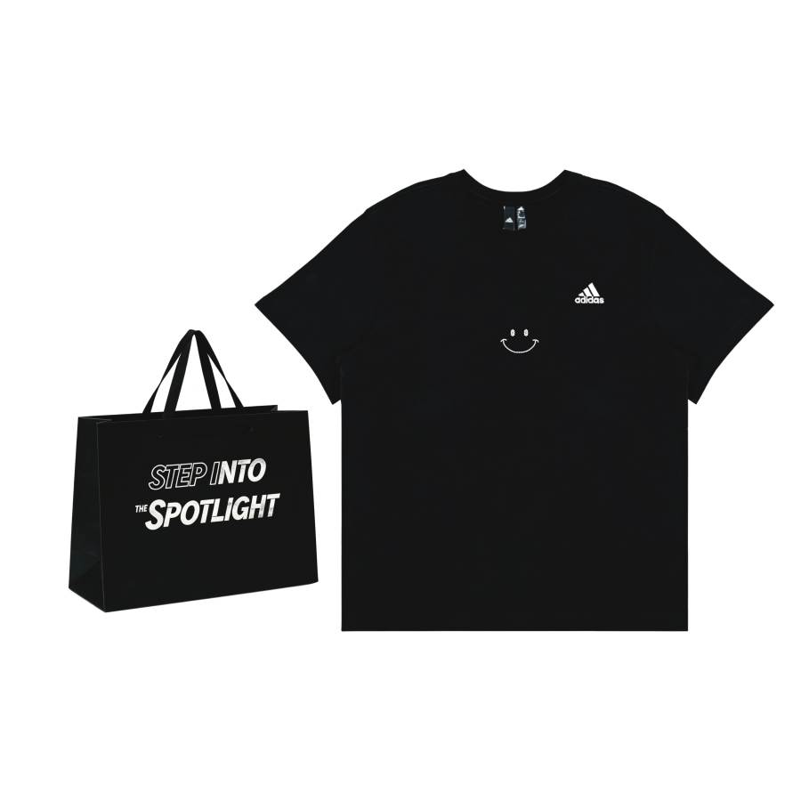 Adidas Adidas MUST HAVES T Shirts Unisex Smiling Exclusive Shopping Bag Crew Neck Moderate