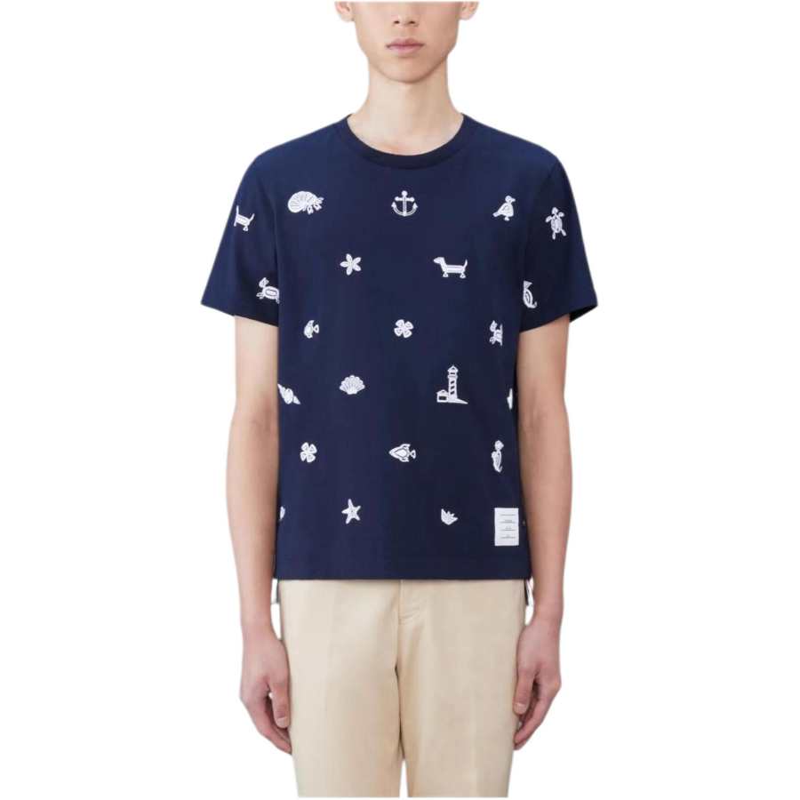 THOM BROWNE Jersey Nautical Short Sleeve T-Shirt