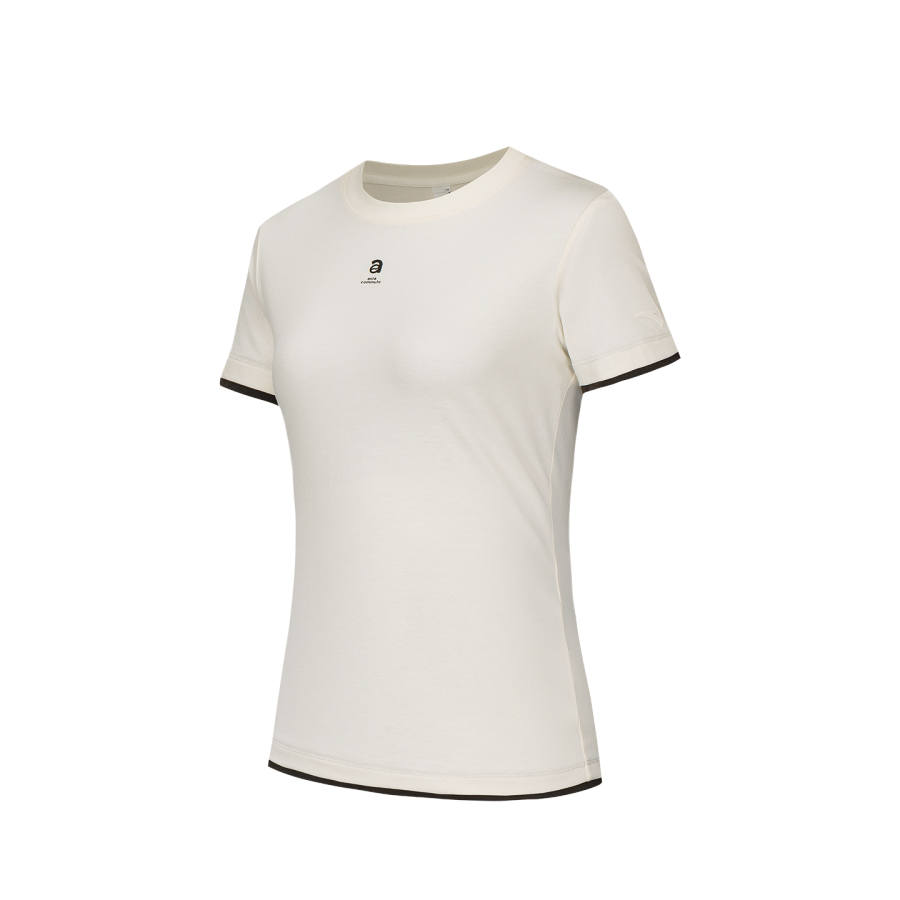 ANTA Variety Training Collection T Shirts Women's Warm Jade White/Smoke Black Gray 2 Crew Neck