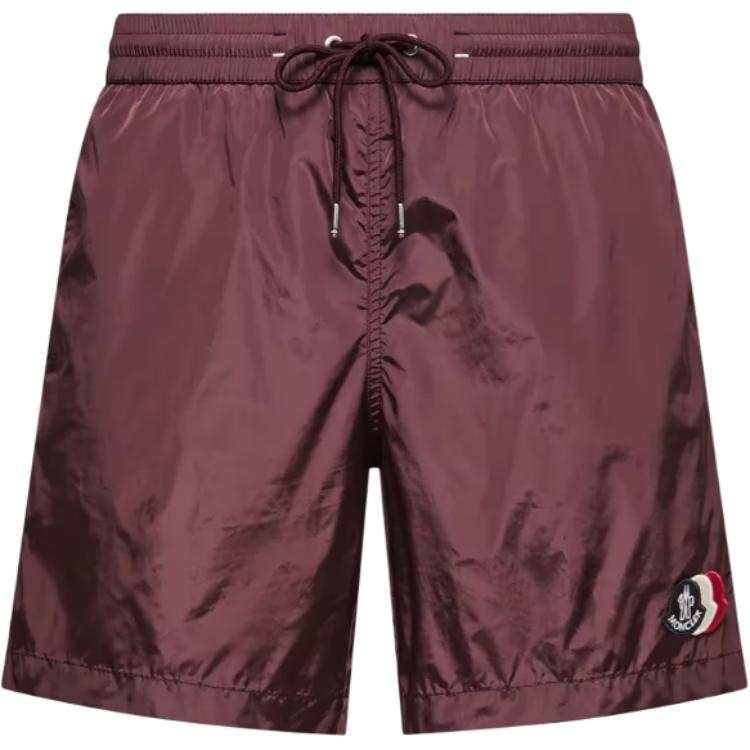 Moncler Swimming Shorts Men's Bordeaux Red Moderate