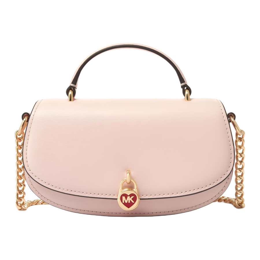 MICHAEL KORS Mila Cow Leather Shoulder Bag, Crossbody Bag, Handbag Mini Women's Light Pink