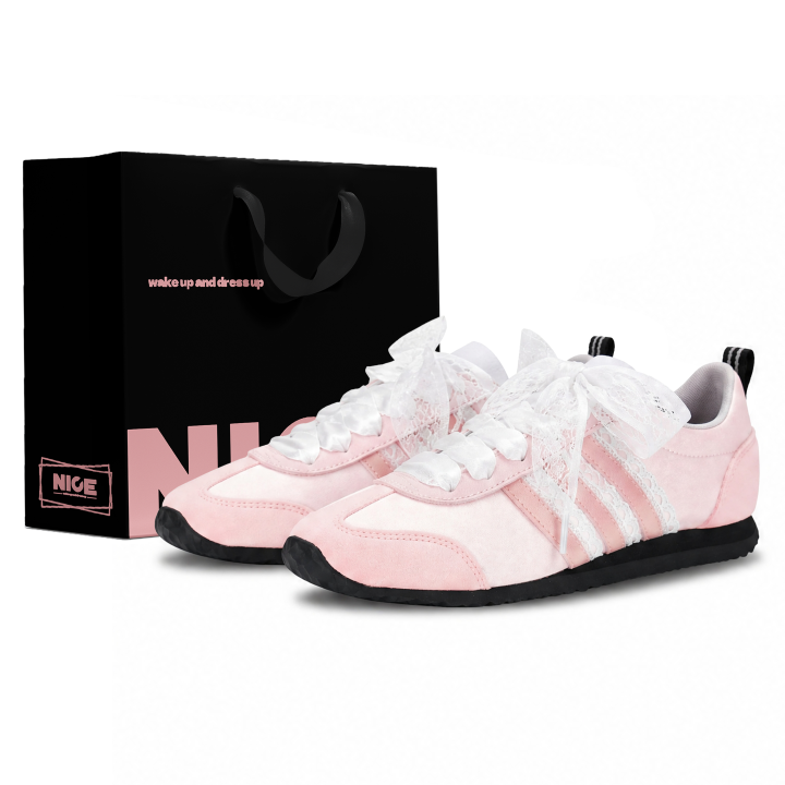 Adidas Adidas VS JOG 2.0 German Army Trainers Unisex Low Top Black/White/Pink