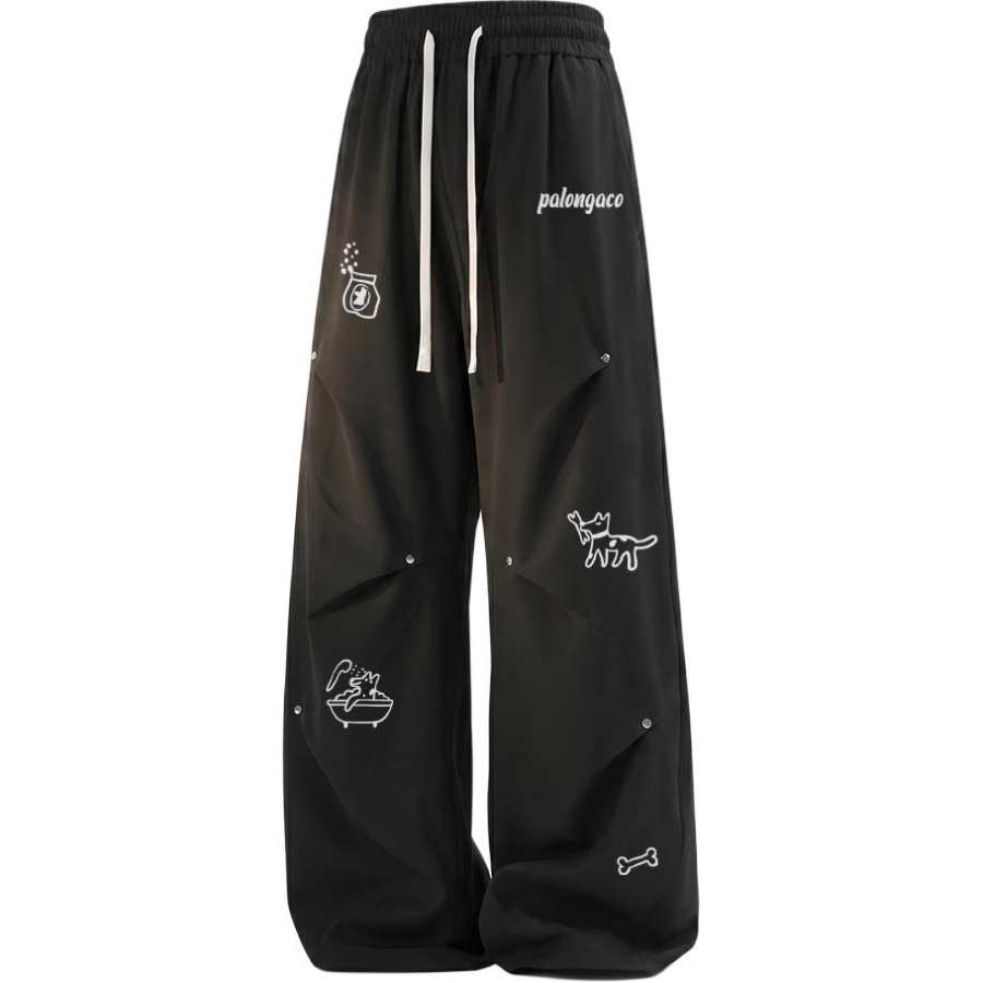 PAL ONGACO Casual Pants Unisex Moderate Straight Fit Pants