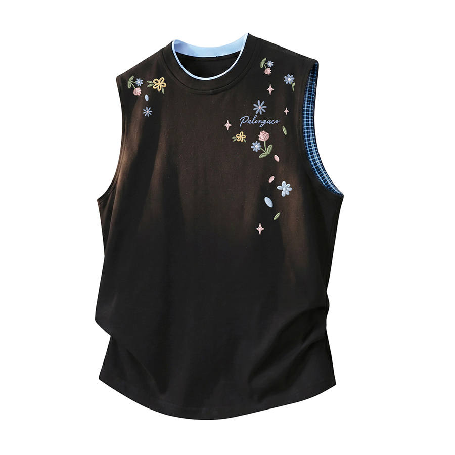 PAL ONGACO Tank Tops Unisex Crew Neck Thin Straight Fit