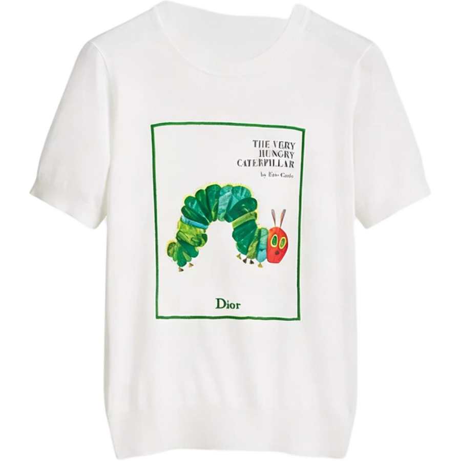 DIOR Knitwear Women's White Crew Neck Moderate Straight Fit