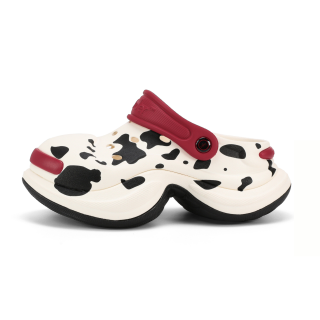 Ouder Sand Heart Cavity Summer, Fashion Trend Vintage Versatile Beach Clogs Women's Black White