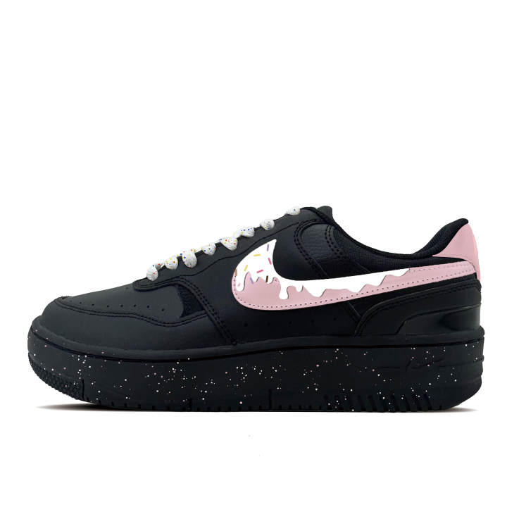 Nike Nike Gamma Force Candy Spot Synthetic Leather Abrasion Resistant Low top Skateboard Shoes Women's Black