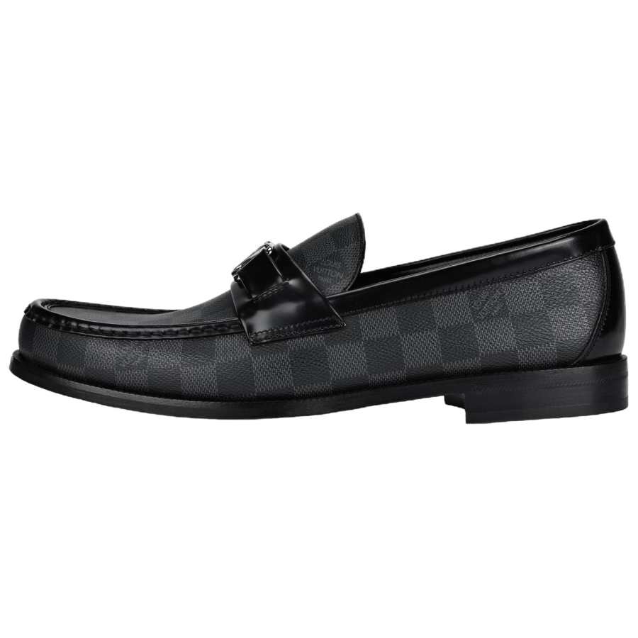 LOUIS VUITTON Major Casual Shoes Men's Black Gray