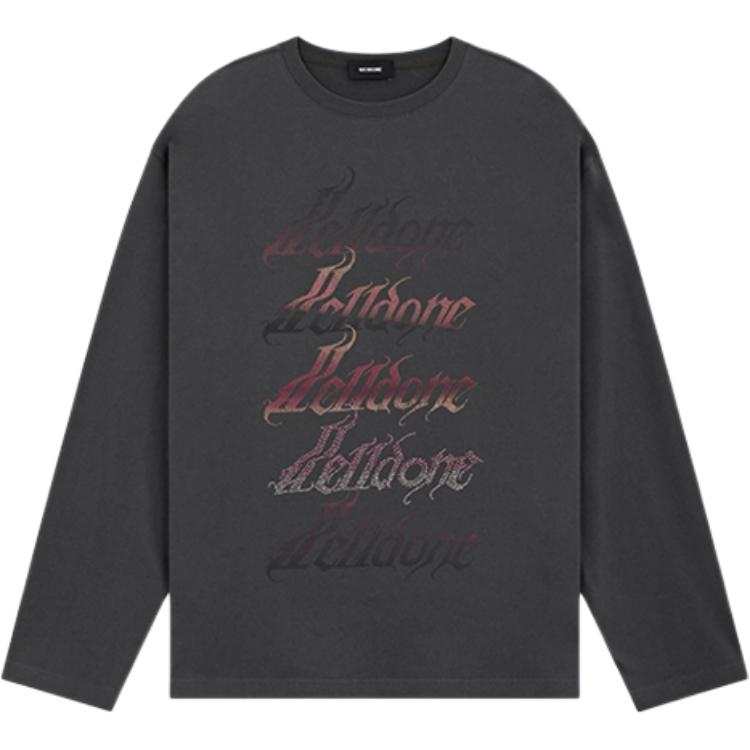 WE11DONE T Shirts Unisex Charcoal Gray Crew Neck Moderate Other