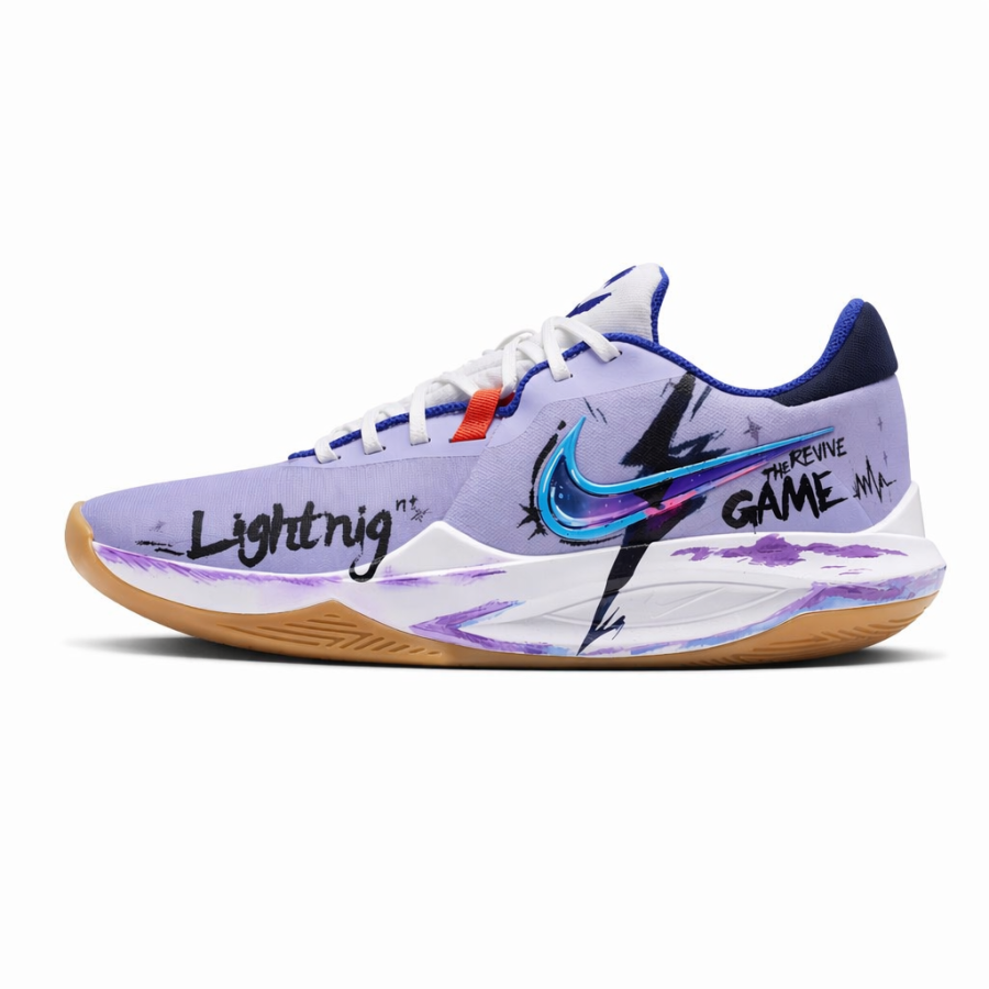 Nike Nike Precision 6 Son Of Zeus Cushioning Low top Basketball Shoes Men's Lavender