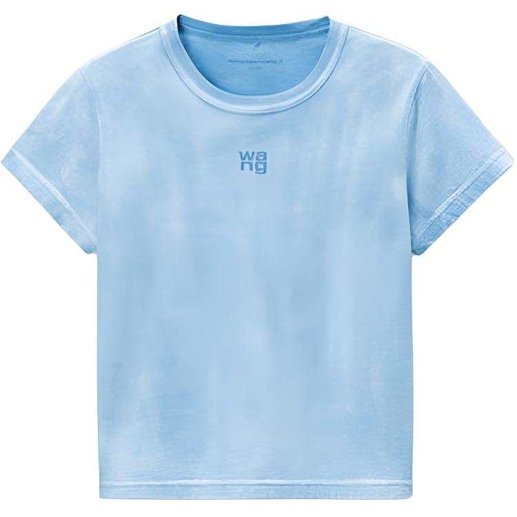 Alexander Wang T Shirts Women's Washed Light Blue Crew Neck Moderate Other