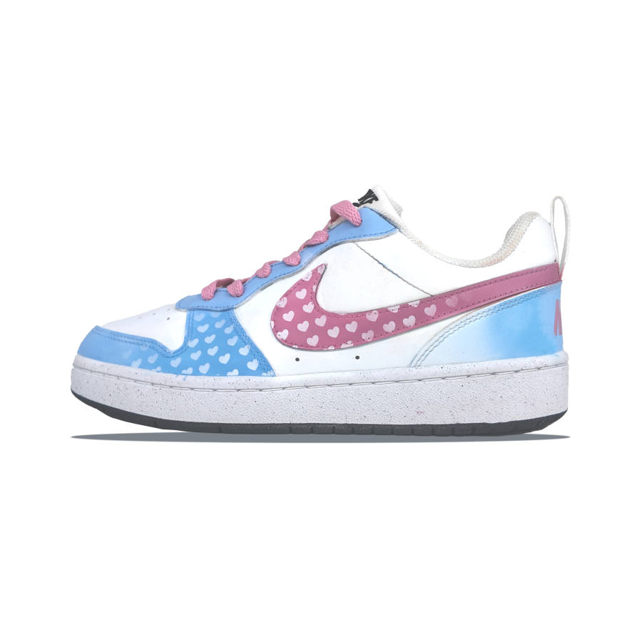 Nike Nike Court Borough Skateboard Shoes Unisex Low Top White, Blue, Pink, Multicolor