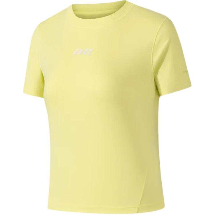 ANTA T Shirts Women's Light Green Crew Neck Moderate Straight Fit