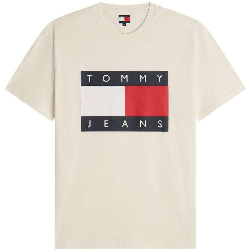 Tommy Hilfiger T Shirts Men's Ecru AEF Crew Neck